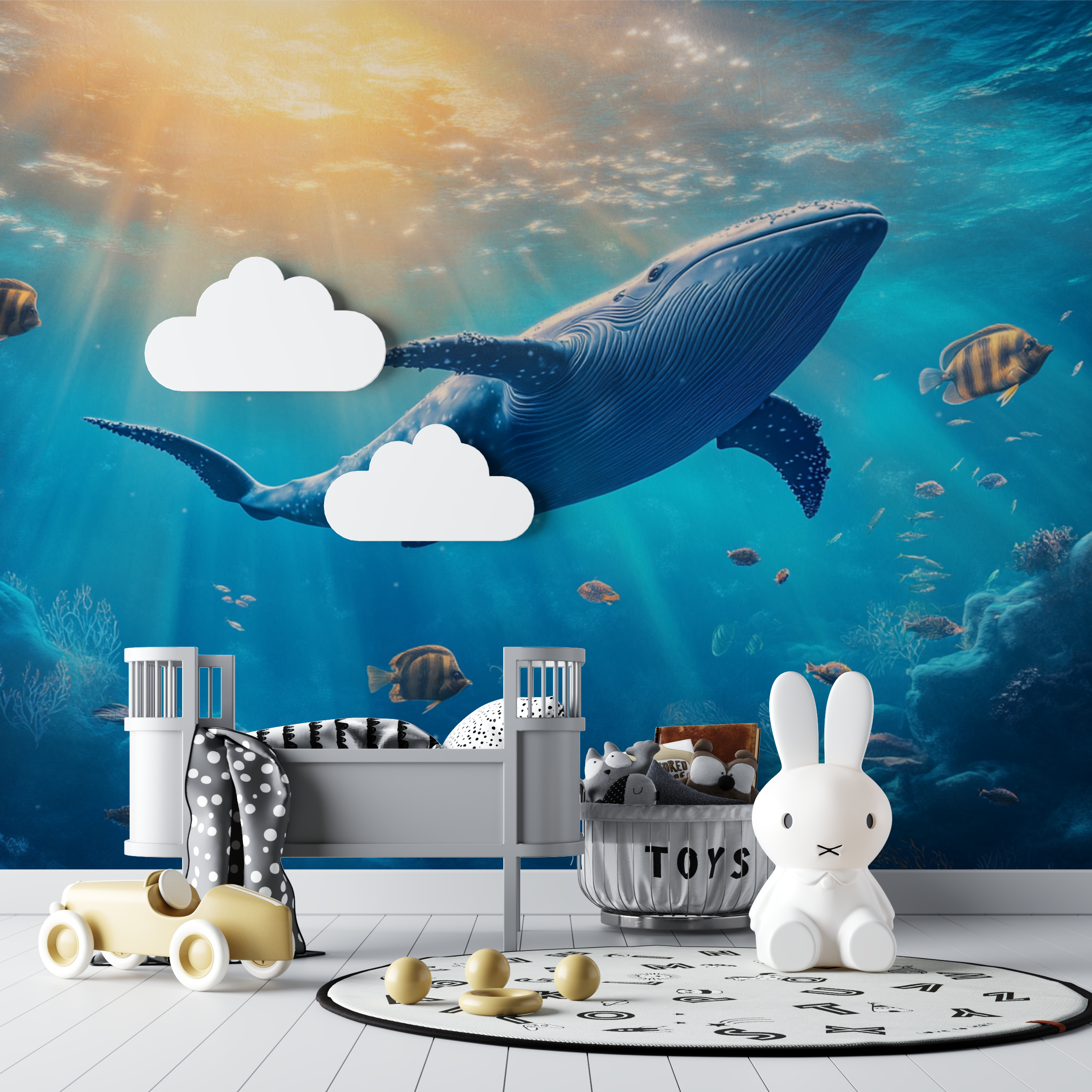 Whale and Ocean Themed Wallpaper | Murals Wallpaper