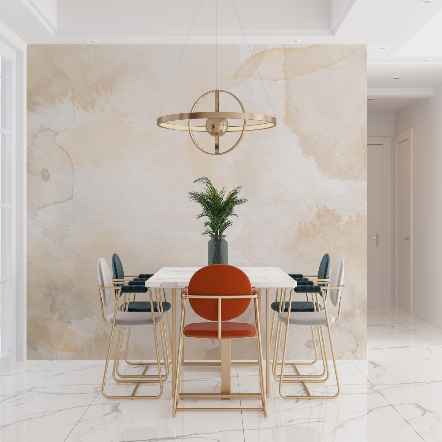 Delicate Beige Watercolor Wallpaper | Murals Wallpaper