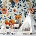 Vintage Floral Fox Wallpaper | Murals Wallpaper