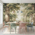 Vintage Pastel Forest Landscape Mural Wallpaper