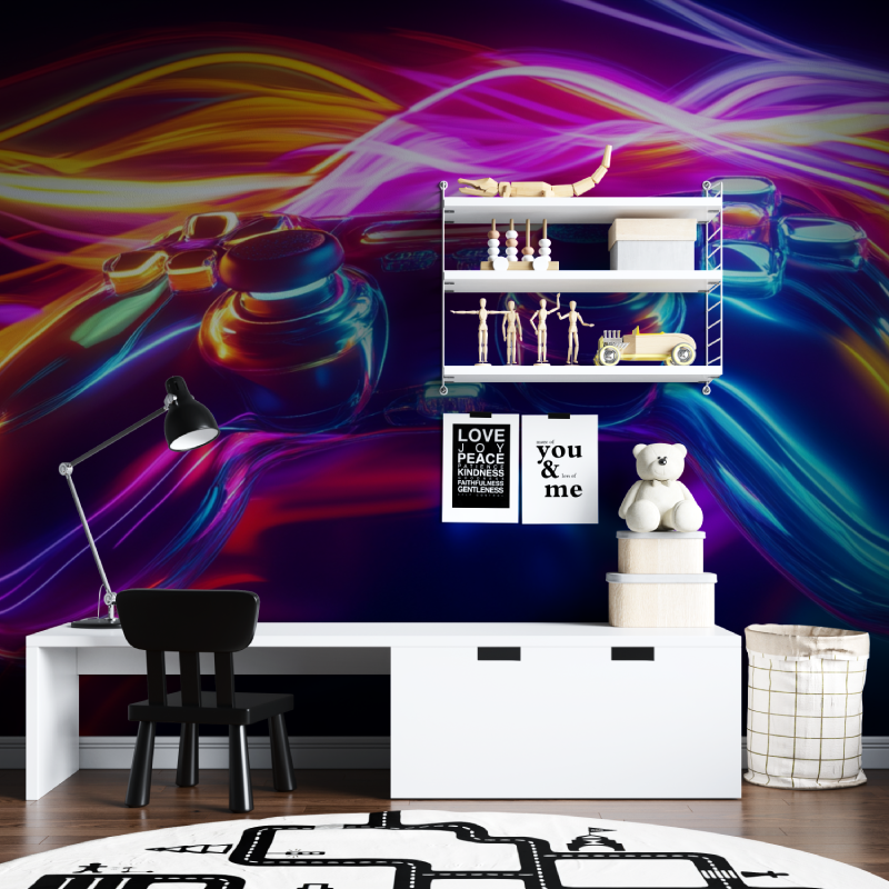 Neon Game Explosion Wallpaper | Murals Wallpaper