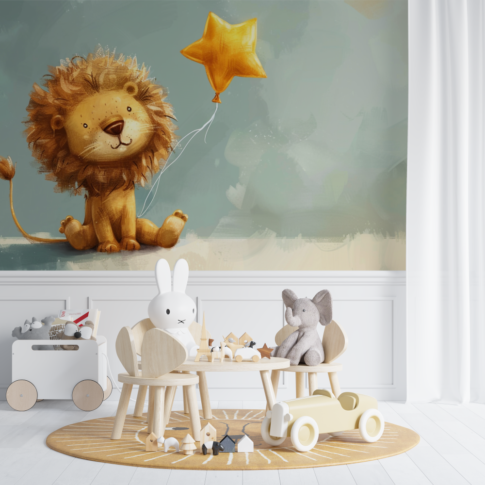 Lion Small Star Wallpaper | Murals Wallpaper