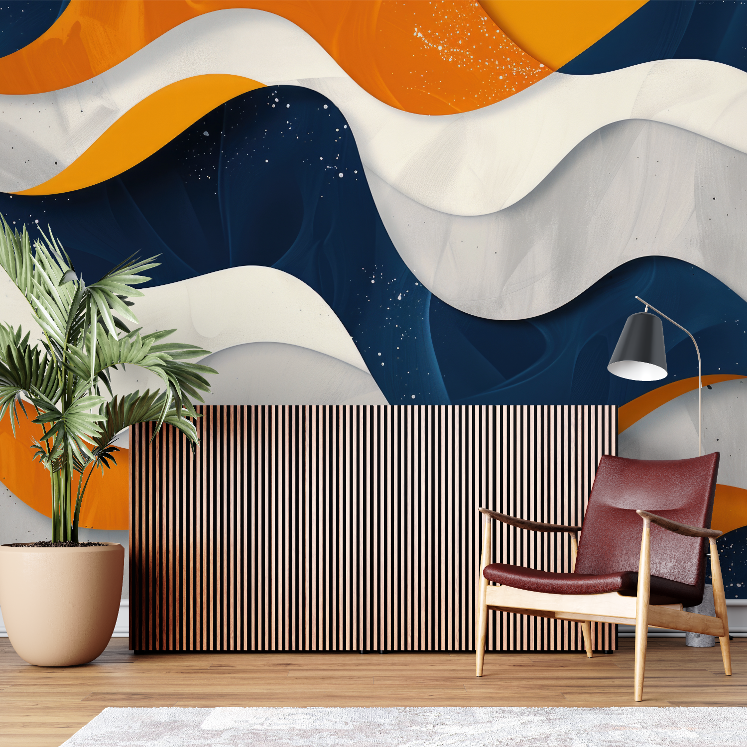 Blue Orange Wallpaper | Murals Wallpaper