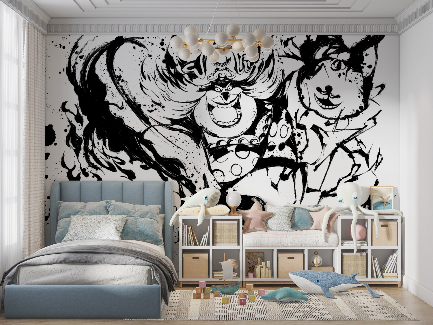 One Piece Big Mom Black and White Wallpaper | Murals Wallpaper