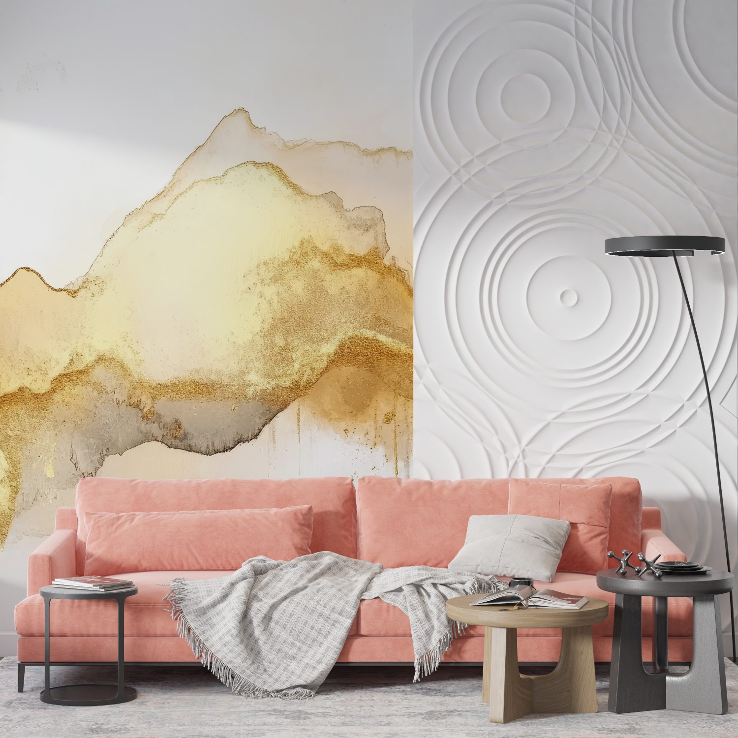 Gold Watercolor Wallpaper | Murals Wallpaper