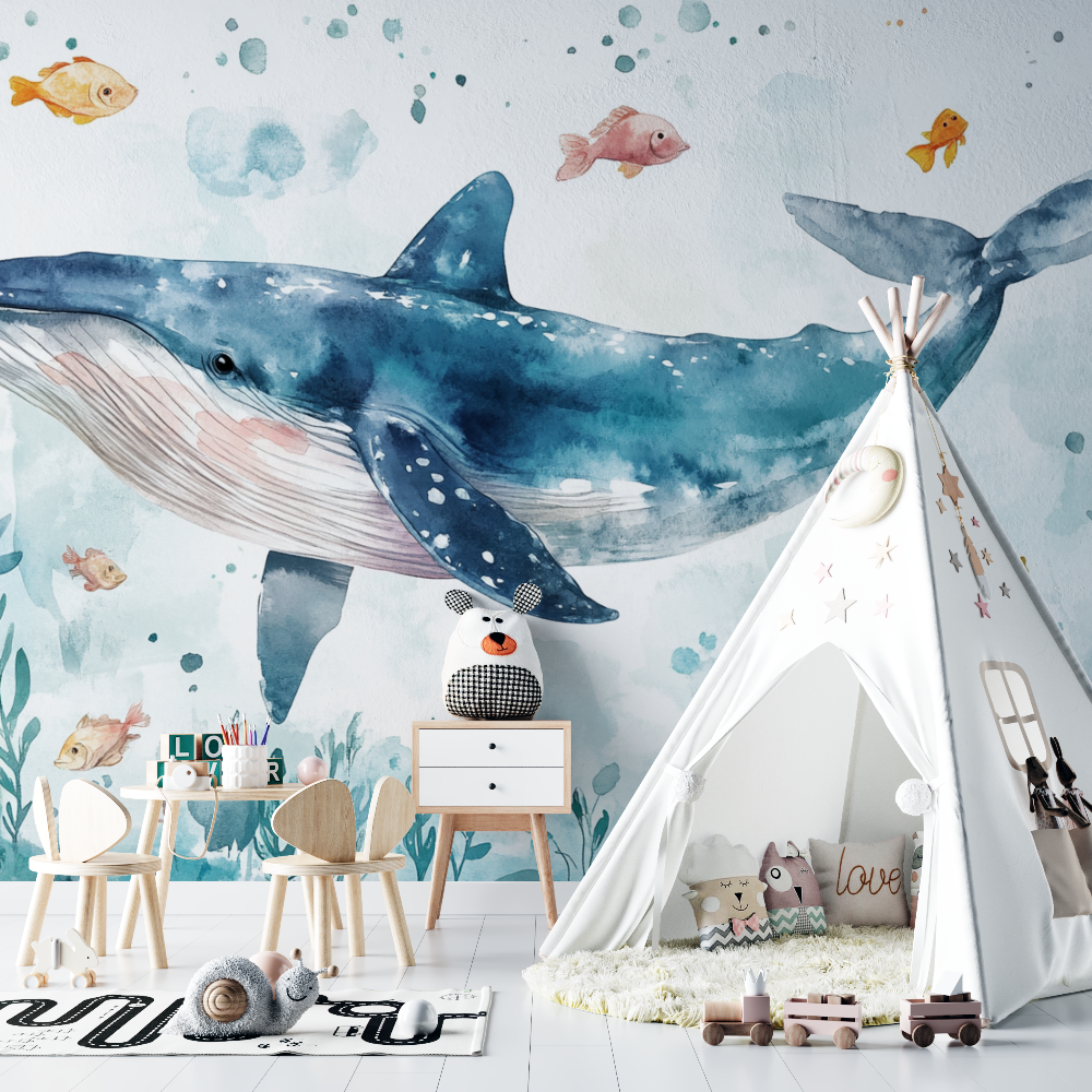 Marine Wallpaper Sea and Whale | Murals Wallpaper