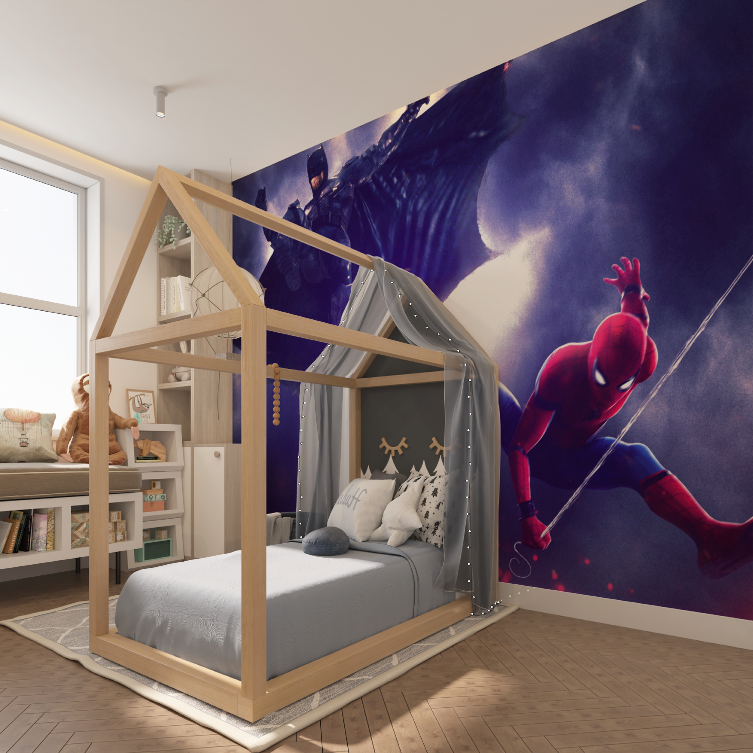Spider-Man and Batman Wallpaper | Murals Wallpaper