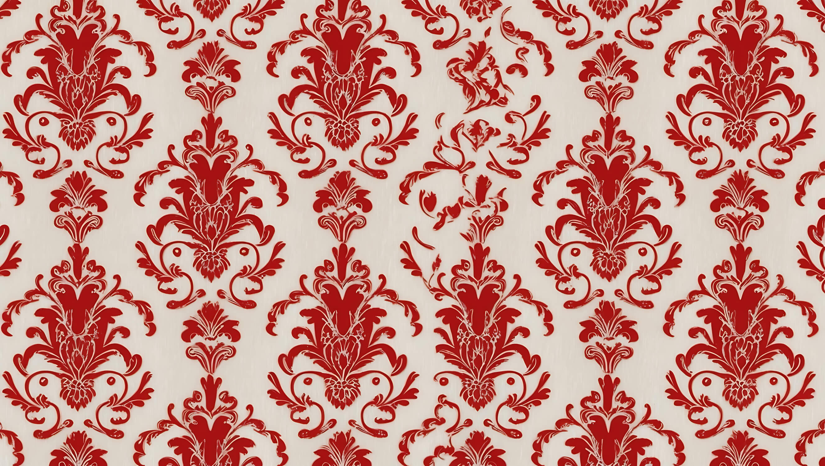 Baroque Red White Wallpaper | Murals Wallpaper