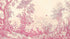 Trendy Pink Toile de Jouy Wallpaper | Murals Wallpaper
