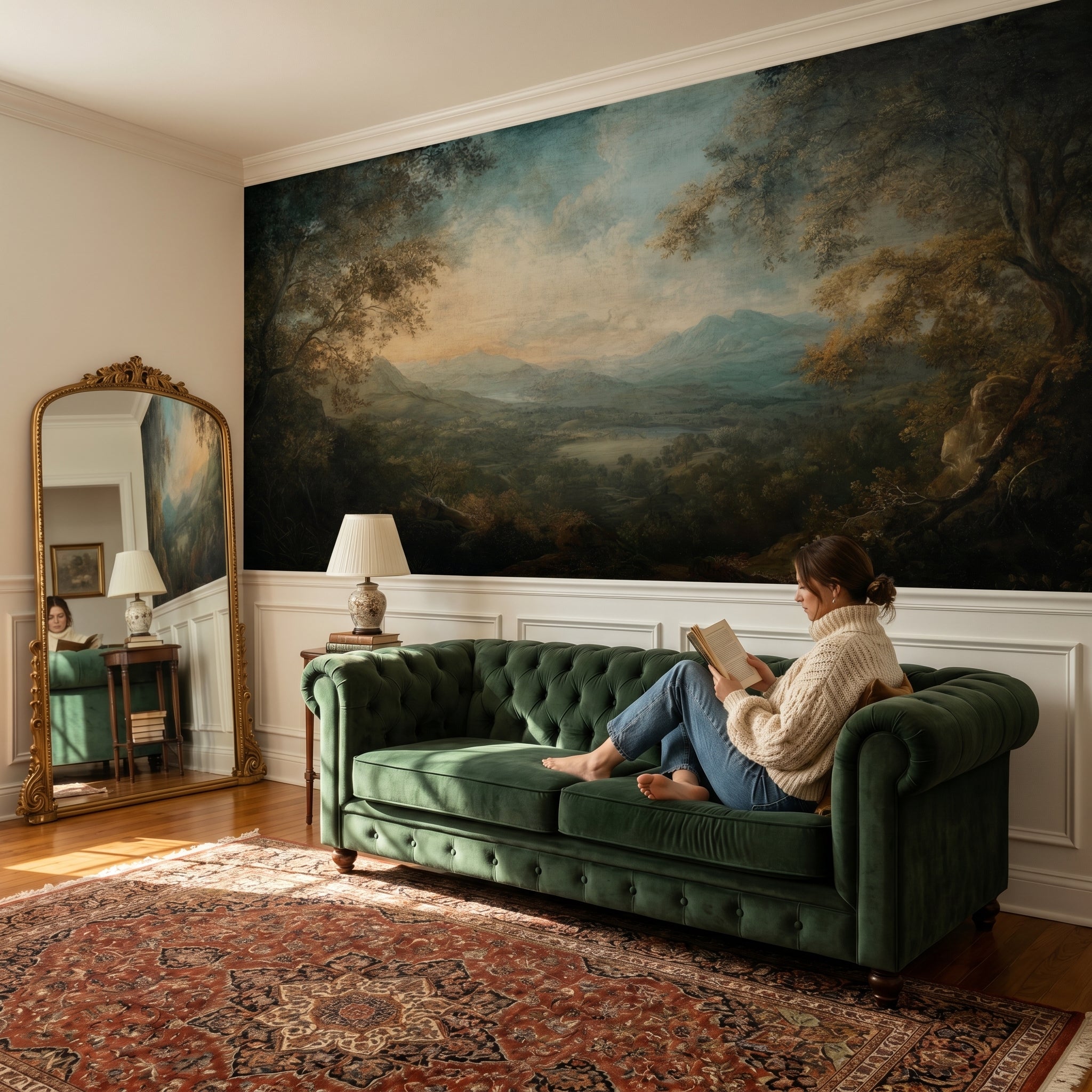 Panoramic Forest Open View Wall Mural