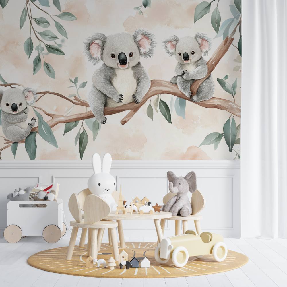 Koala and Morning Dew Wallpaper | Murals Wallpaper