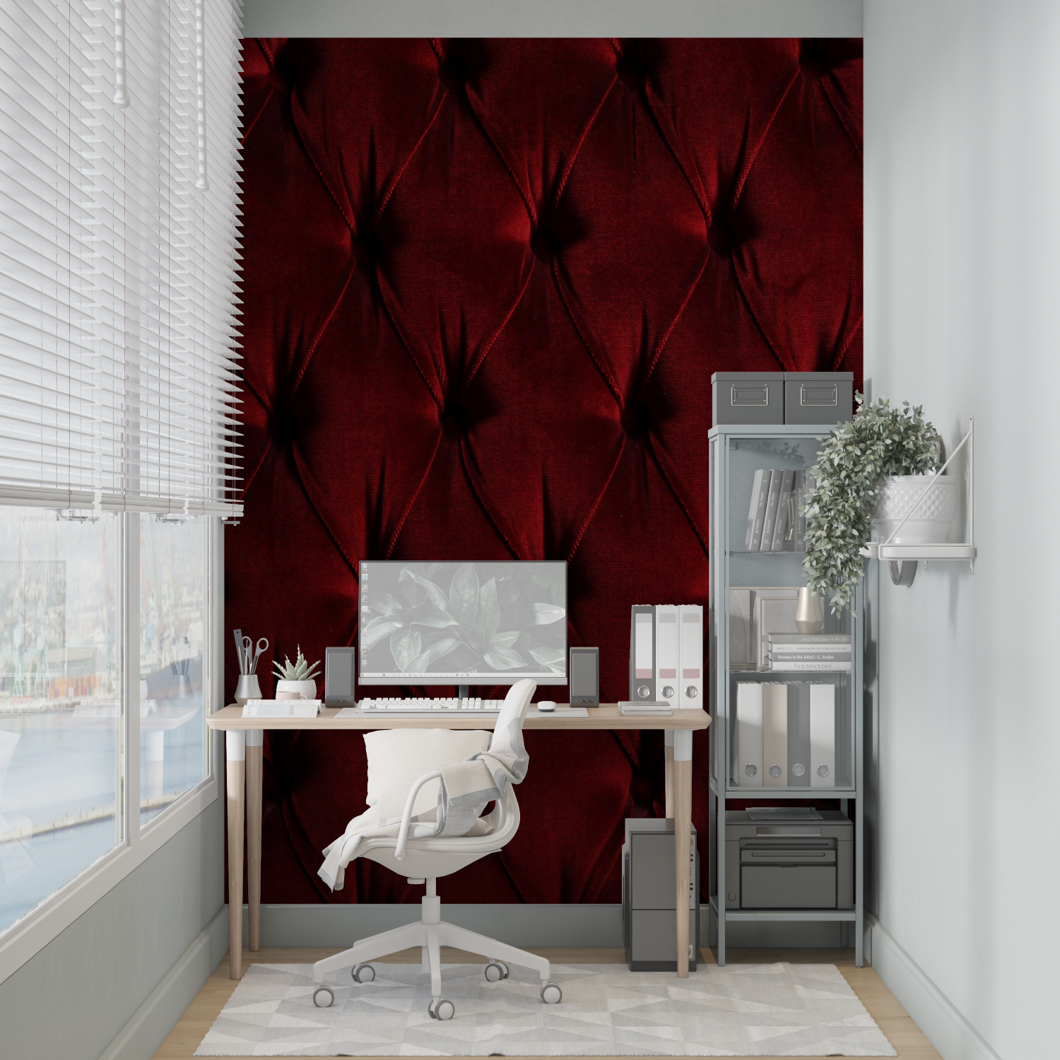 3D Black and Red Wallpaper | Murals Wallpaper