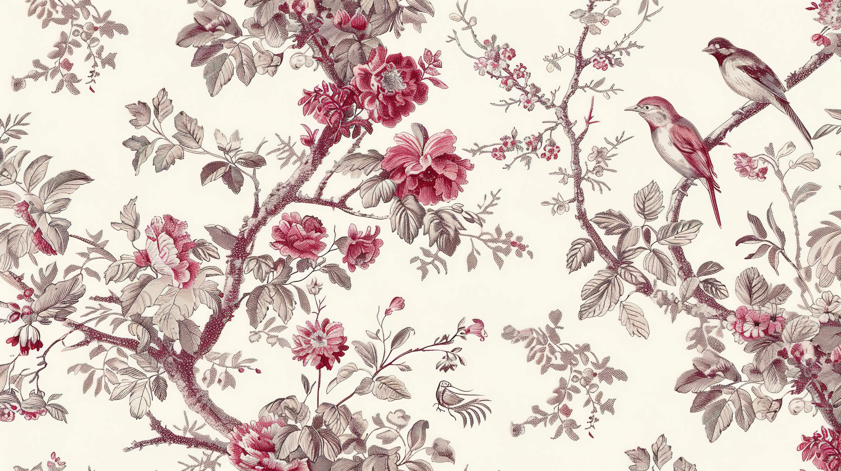Pink Tree Print Wallpaper | Murals Wallpaper
