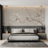 Tree branch beige mural wallpaper chambre adulte tendance