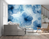 Translucent Blue Floral Watercolor Wallpaper | Murals Wallpaper