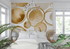 Gold Round Wallpaper | Murals Wallpaper