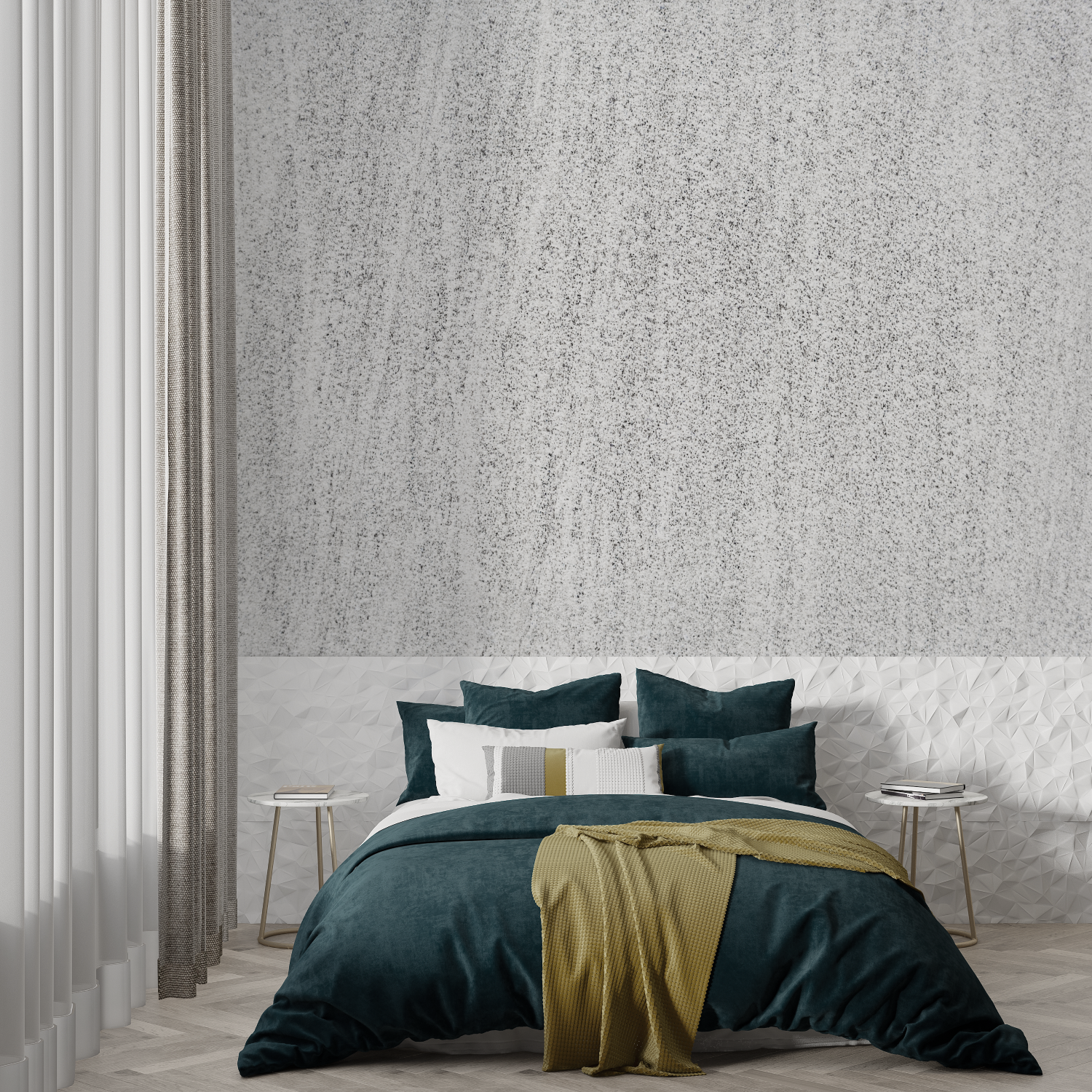 White Gray Glitter Wallpaper | Murals Wallpaper