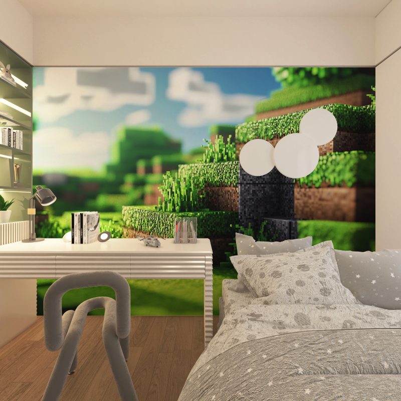 Minecraft Landscape Wallpaper | Murals Wallpaper