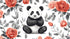 Floral Panda Wallpaper | Murals Wallpaper