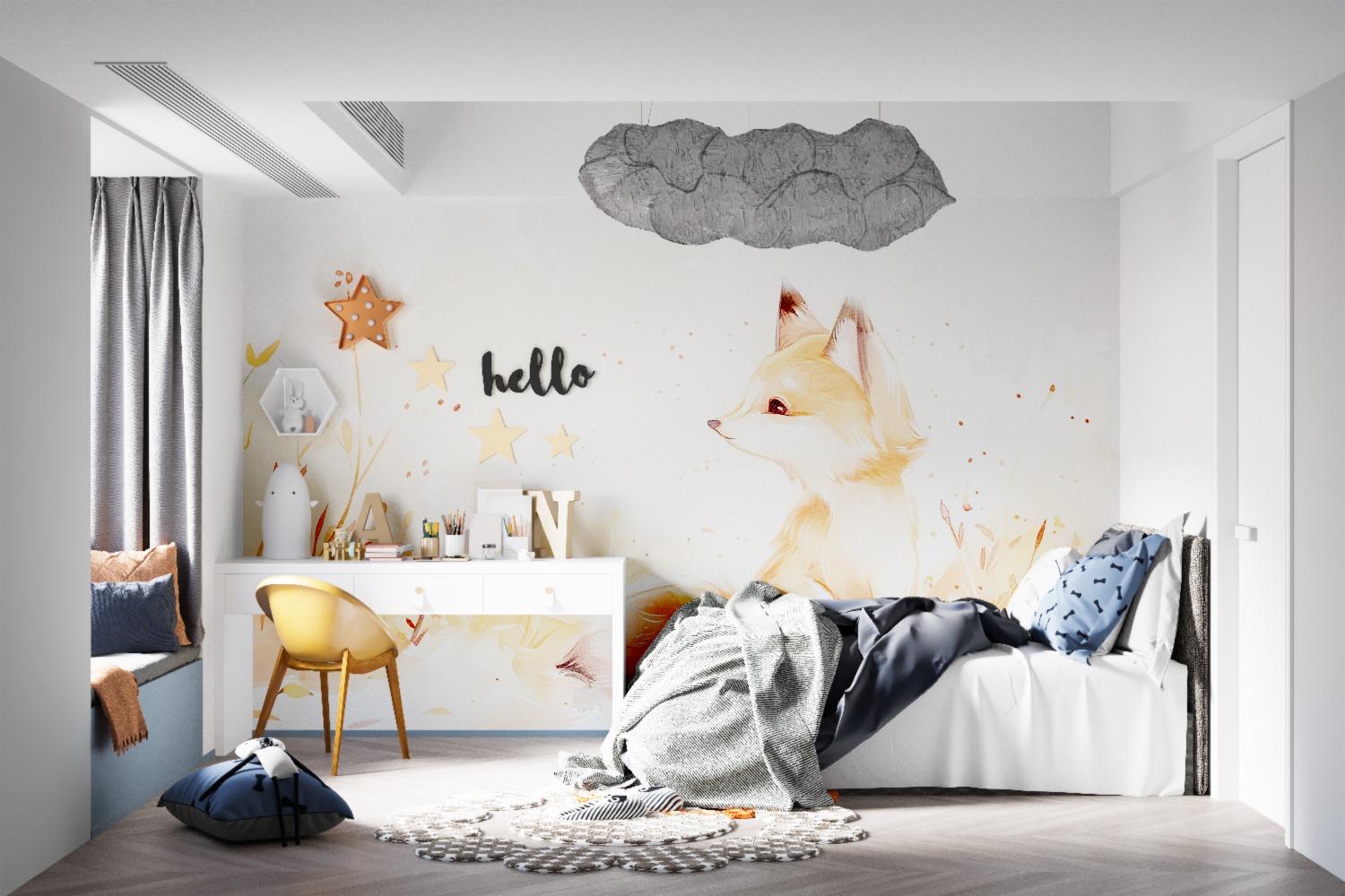 Fox Wallpaper for Kids | Murals Wallpaper