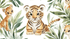 Tiger and Jungle Friends Wallpaper | Murals Wallpaper