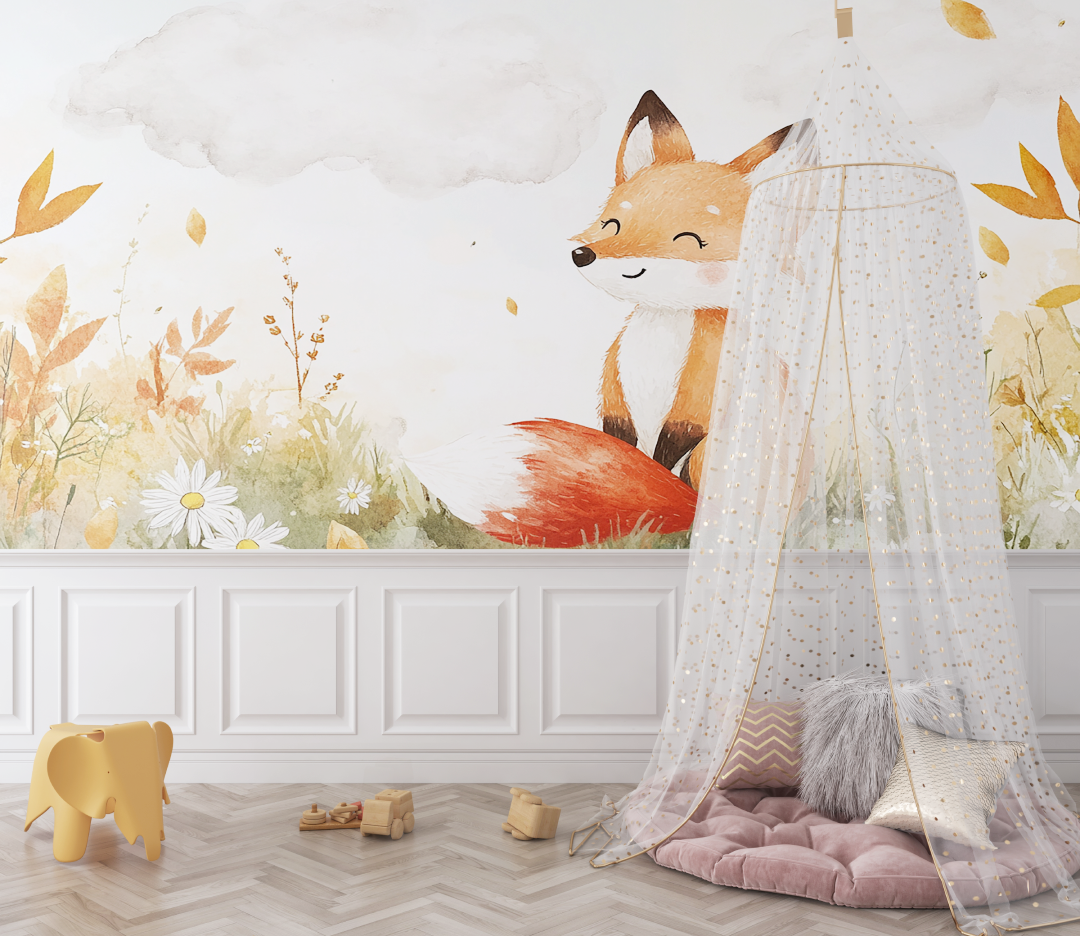 Cute Fox Wallpaper | Murals Wallpaper