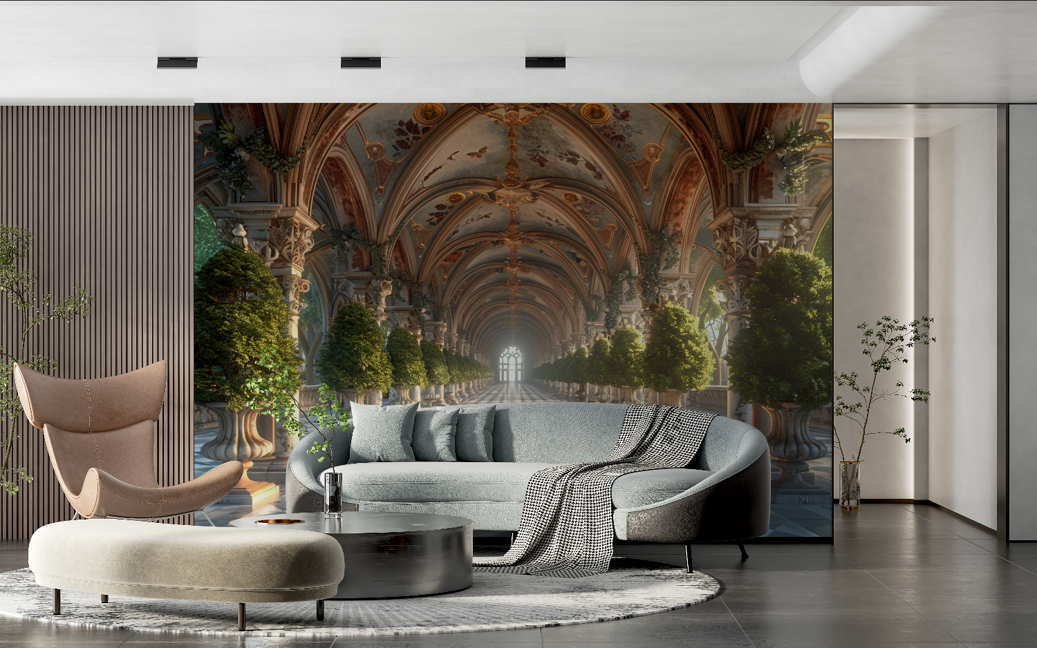 Papier Peint Sur Mesure Trompe L'Oeil - Kopfteil