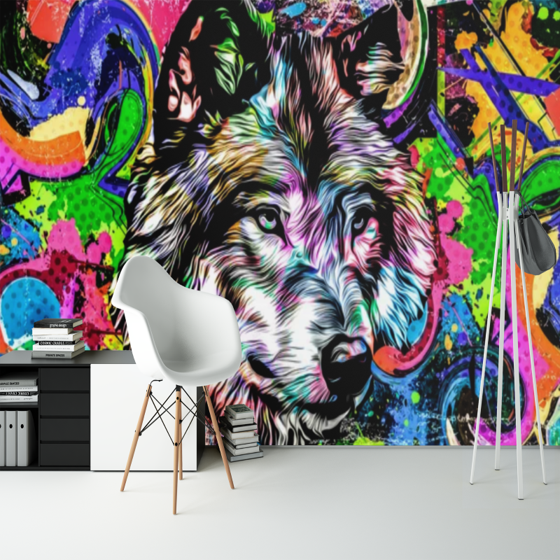Graffiti Wallpaper Tag Street Wolf | Murals Wallpaper