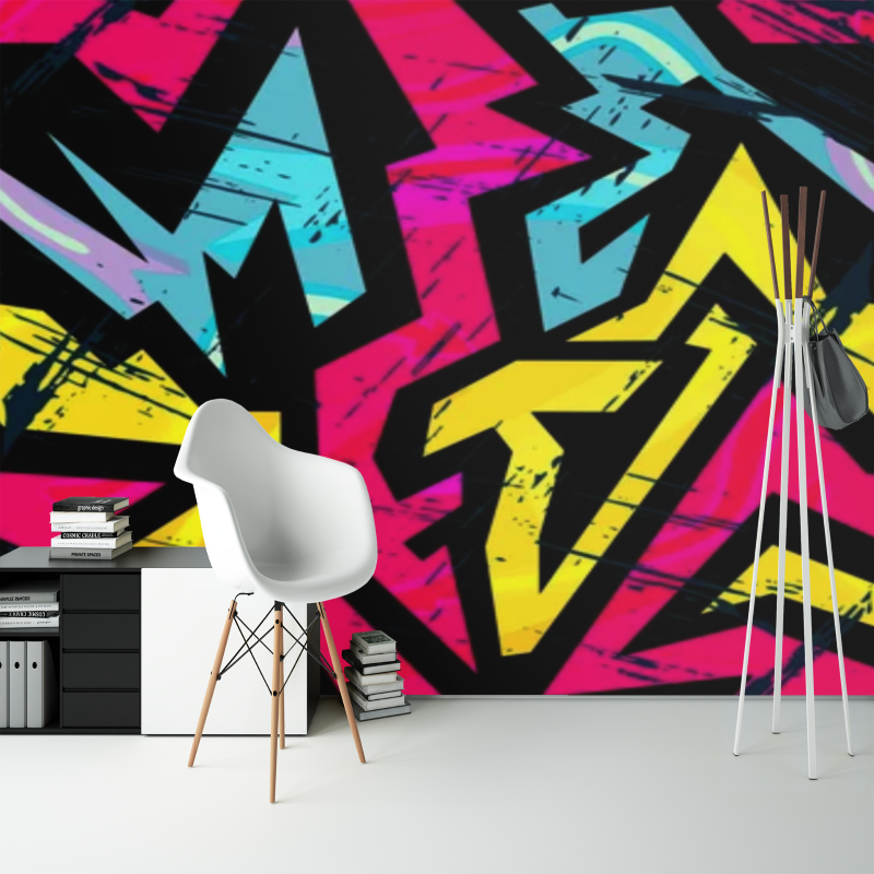 Tapeten Graffiti Rose Urban