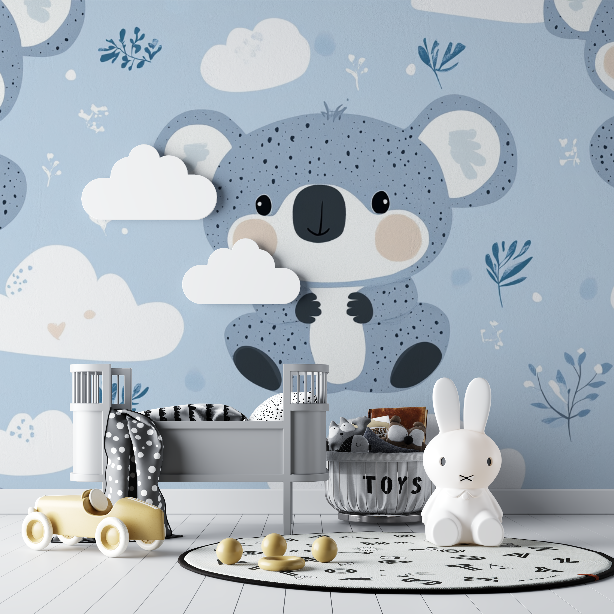 Hidden Koala in a Cloud Wallpaper | Murals Wallpaper