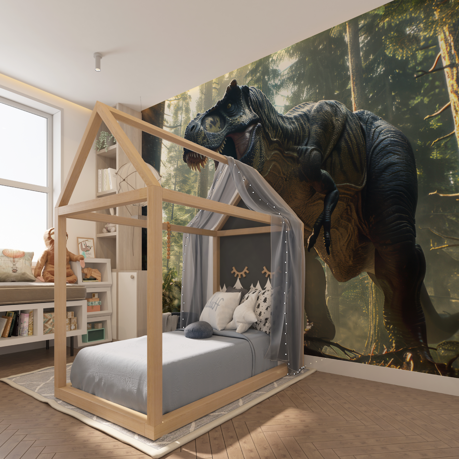Wild T-Rex Dinosaur Wallpaper | Murals Wallpaper