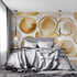 Gold Round Wallpaper | Murals Wallpaper