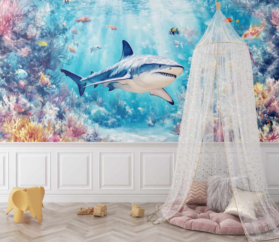 Shark Panoramic Marine Wallpaper | Murals Wallpaper