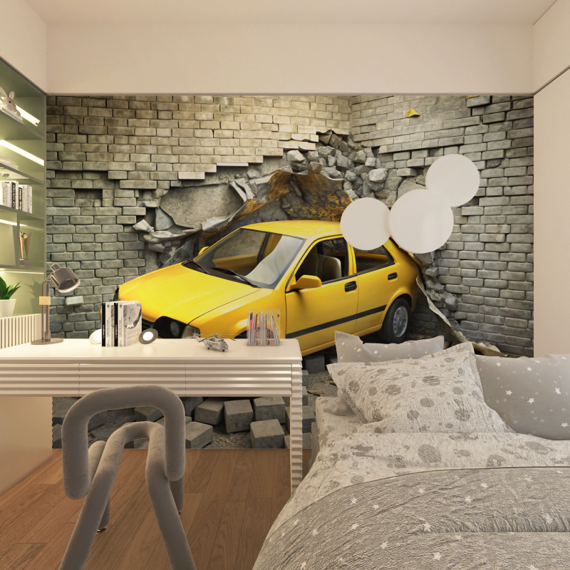 XXL Yellow Car Wallpaper | Murals Wallpaper