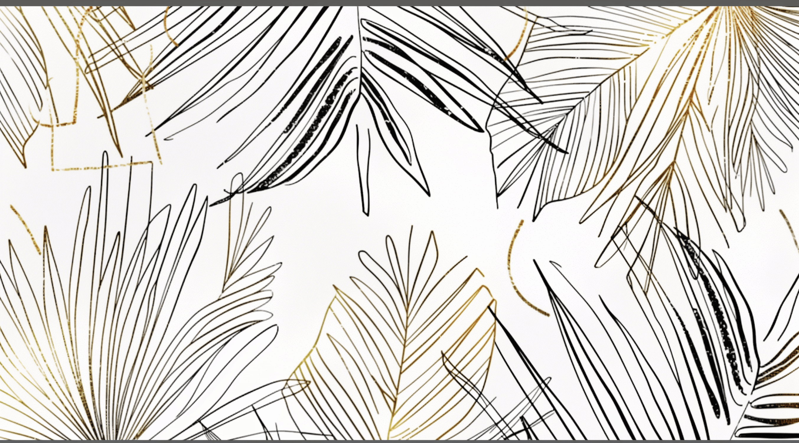 Papier Peint Panoramique Ligne Végétale