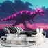 Neon Pink Dinosaur Wallpaper | Murals Wallpaper