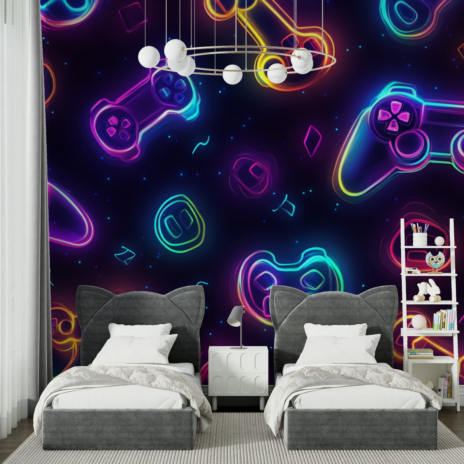 Neon Gamer Wallpaper | Murals Wallpaper