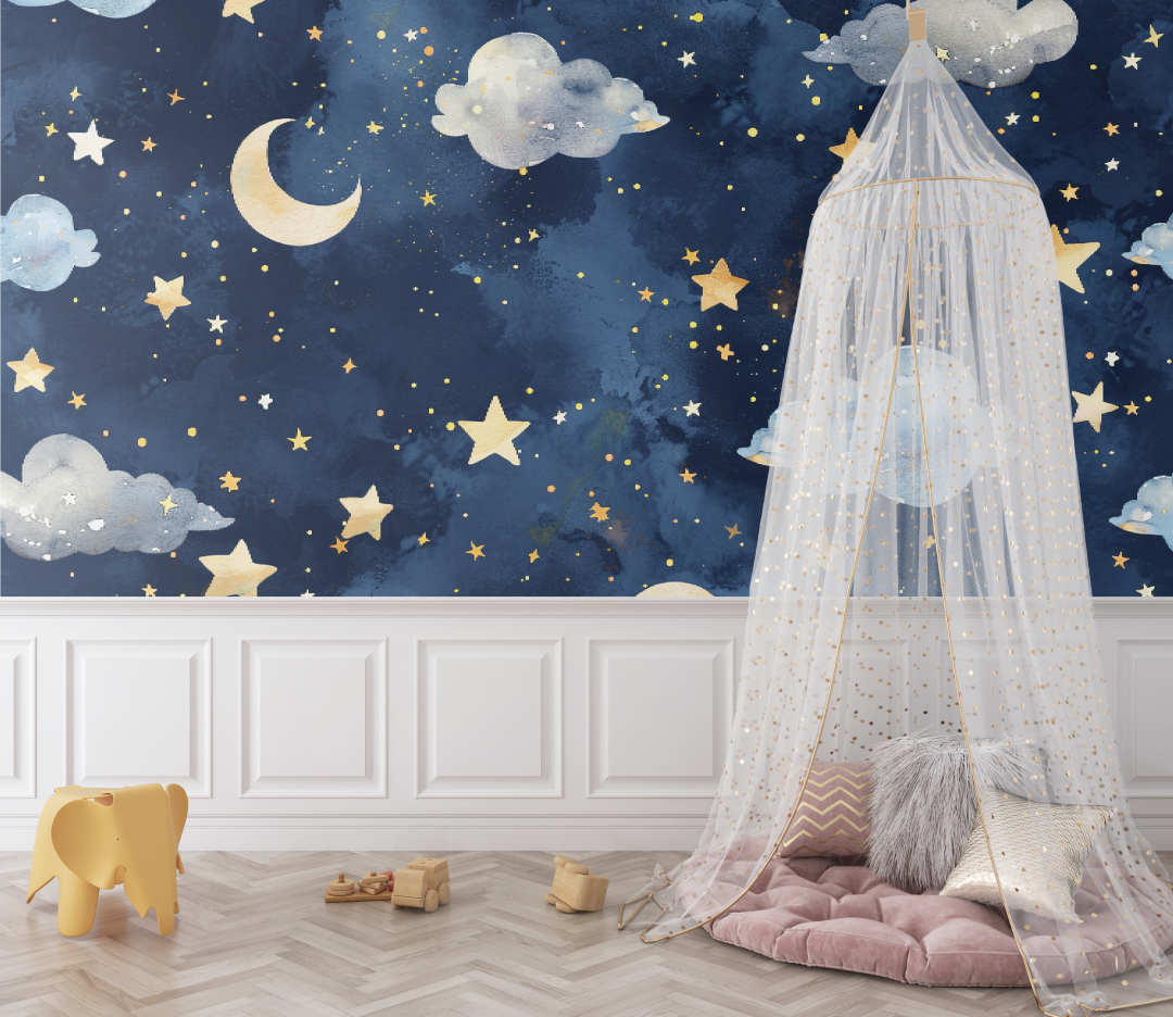 Papiermalerei Baby Ciel étoilé – Baby Unisex