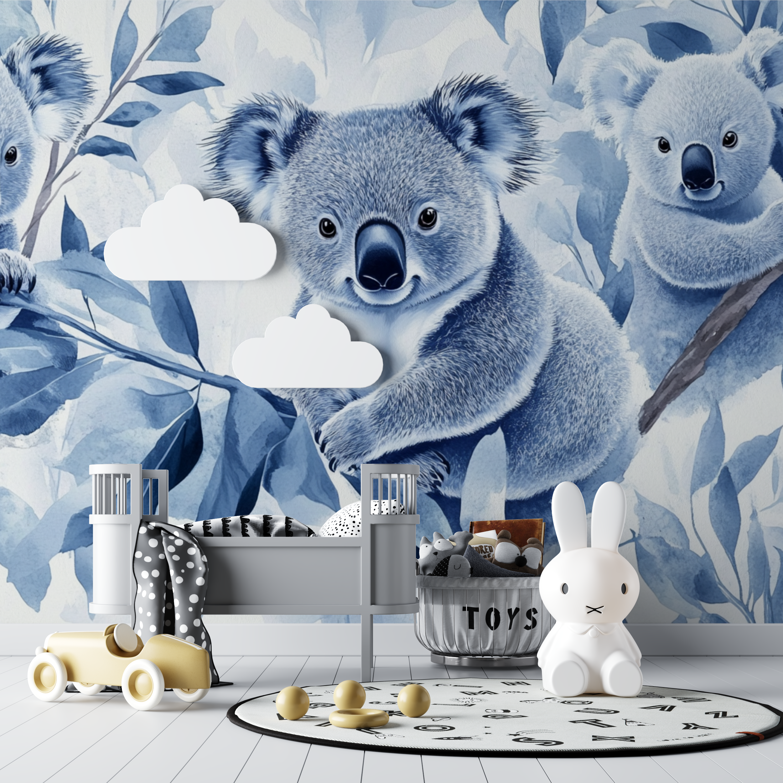 Frosted Leaves Koala Wallpaper | Murals Wallpaper