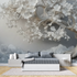Trending white tree mural wallpaper tete de lit