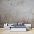 Steel beige textured mural wallpaper tete de lit