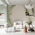 Watercolor Green Lines Wallpaper | Murals Wallpaper