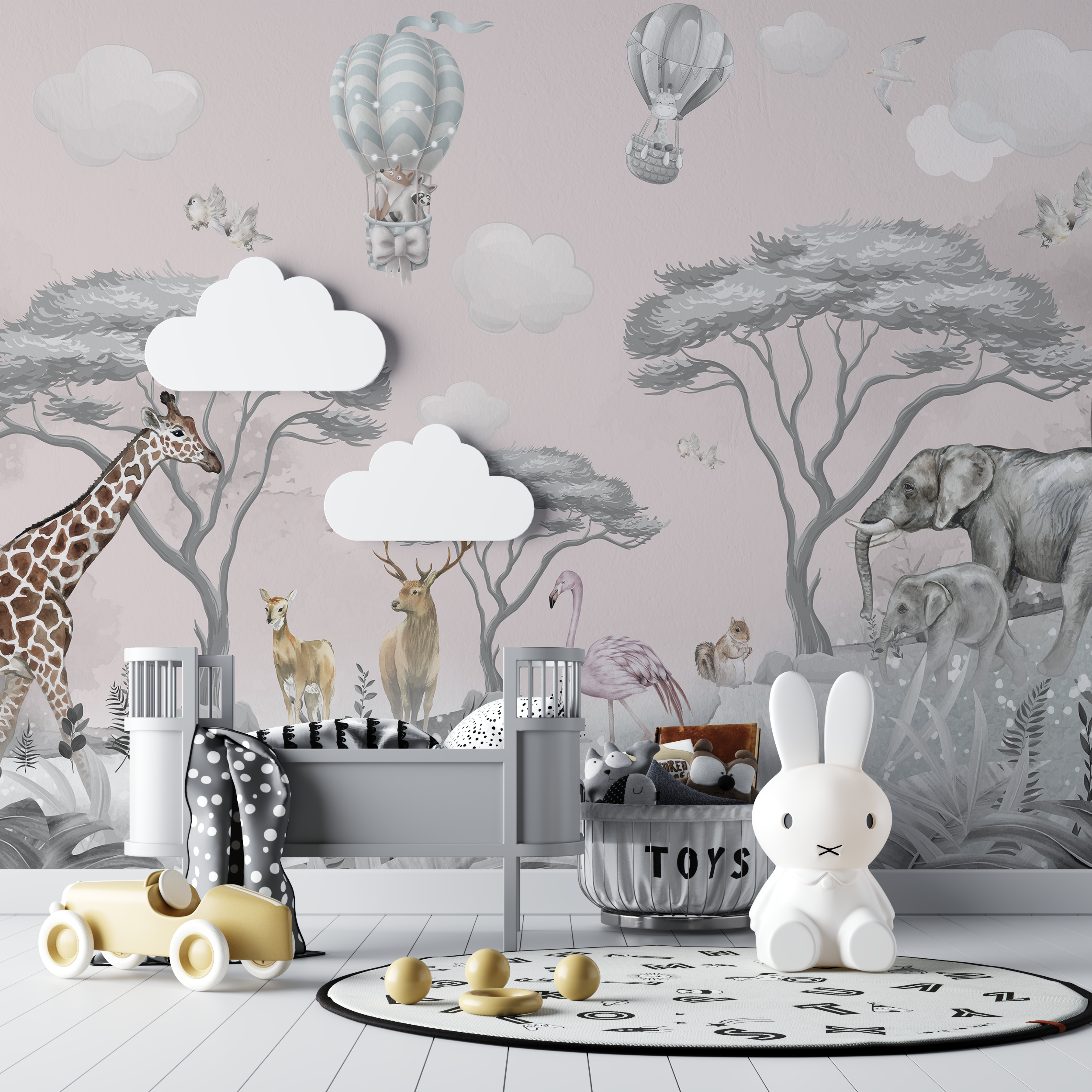 Savannah Pink Lion Wallpaper | Murals Wallpaper