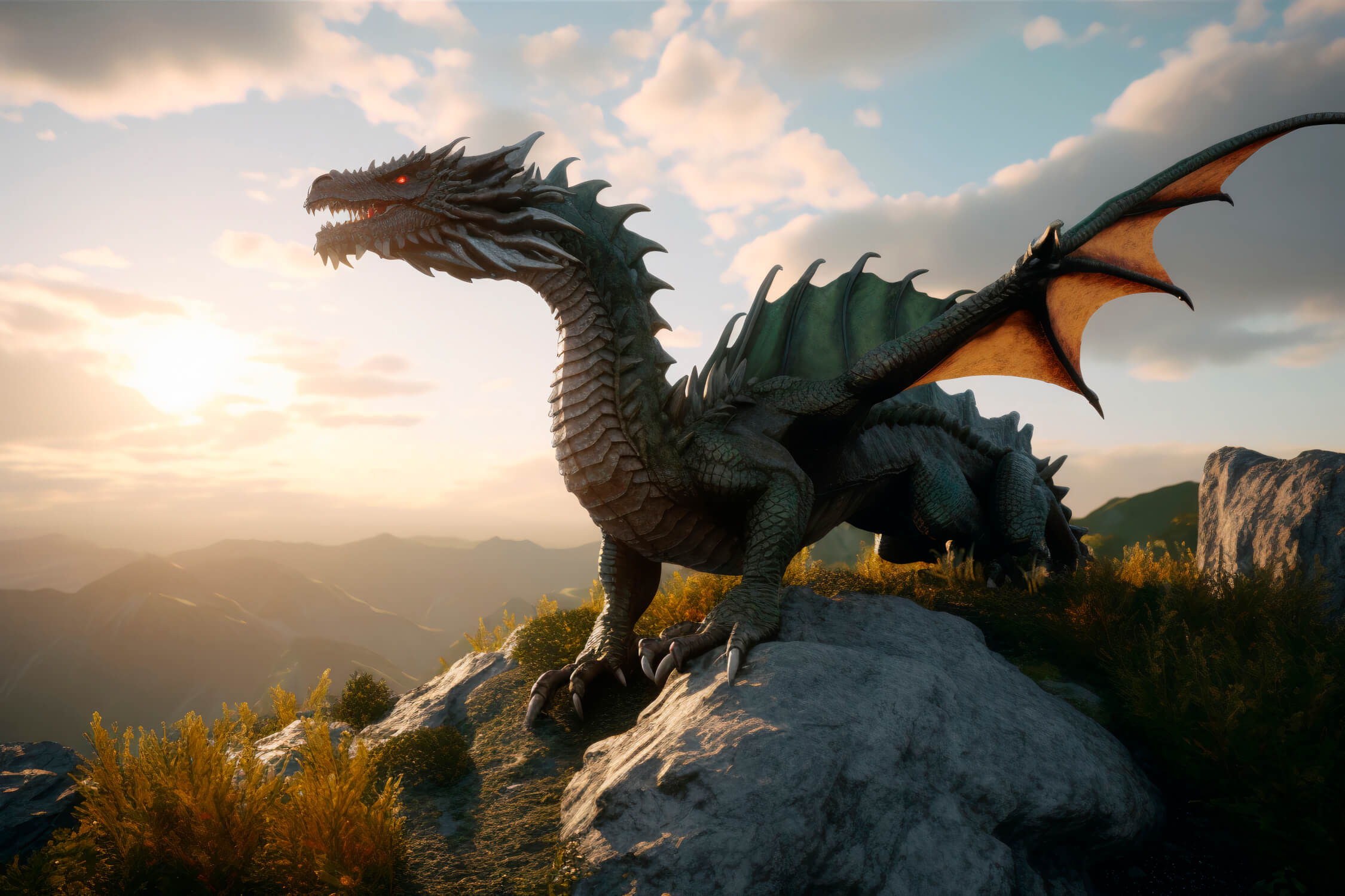 Dinosaur Dragon Wallpaper | Murals Wallpaper