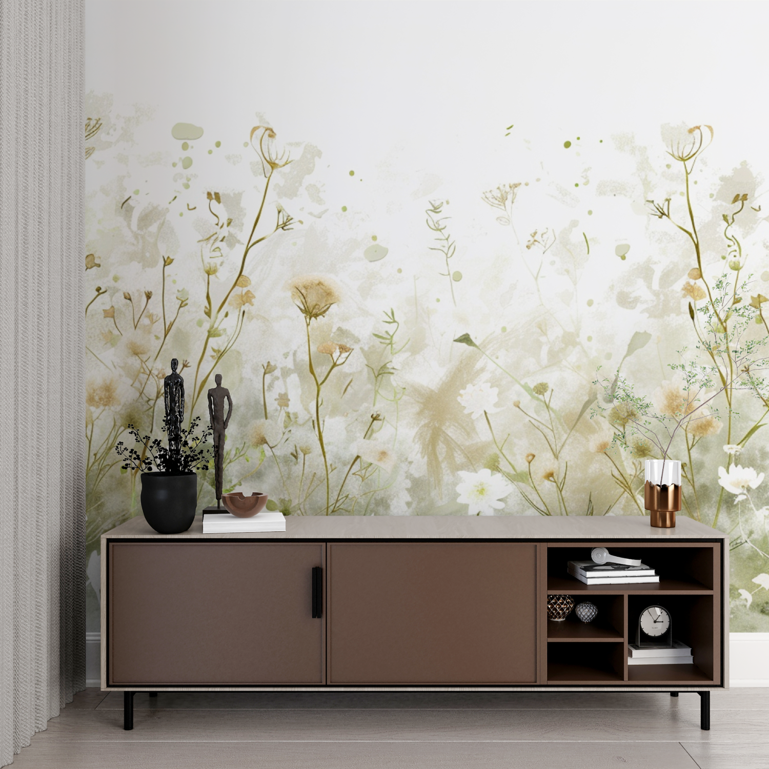Watercolor Flowers Wallpaper | Murals Wallpaper