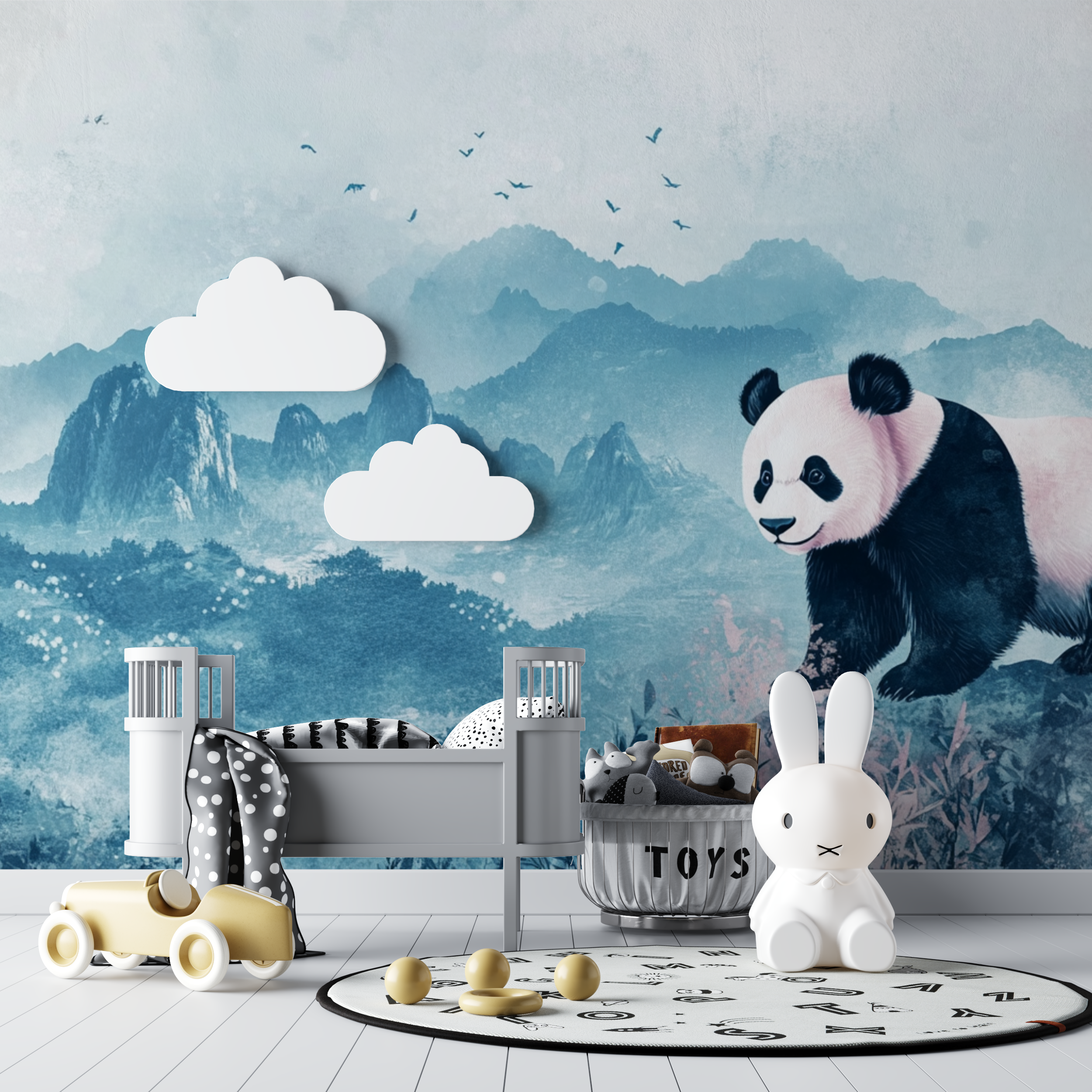 Panda Wallpaper and Soft Landscapes | Murals Wallpaper