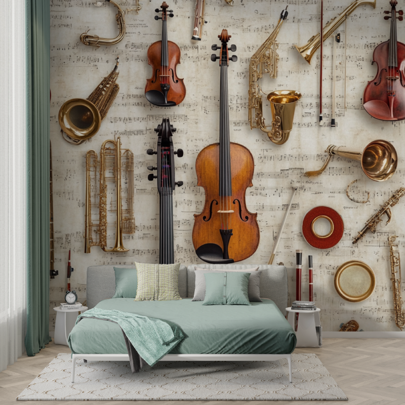 Musical Instrument Wallpaper | Murals Wallpaper