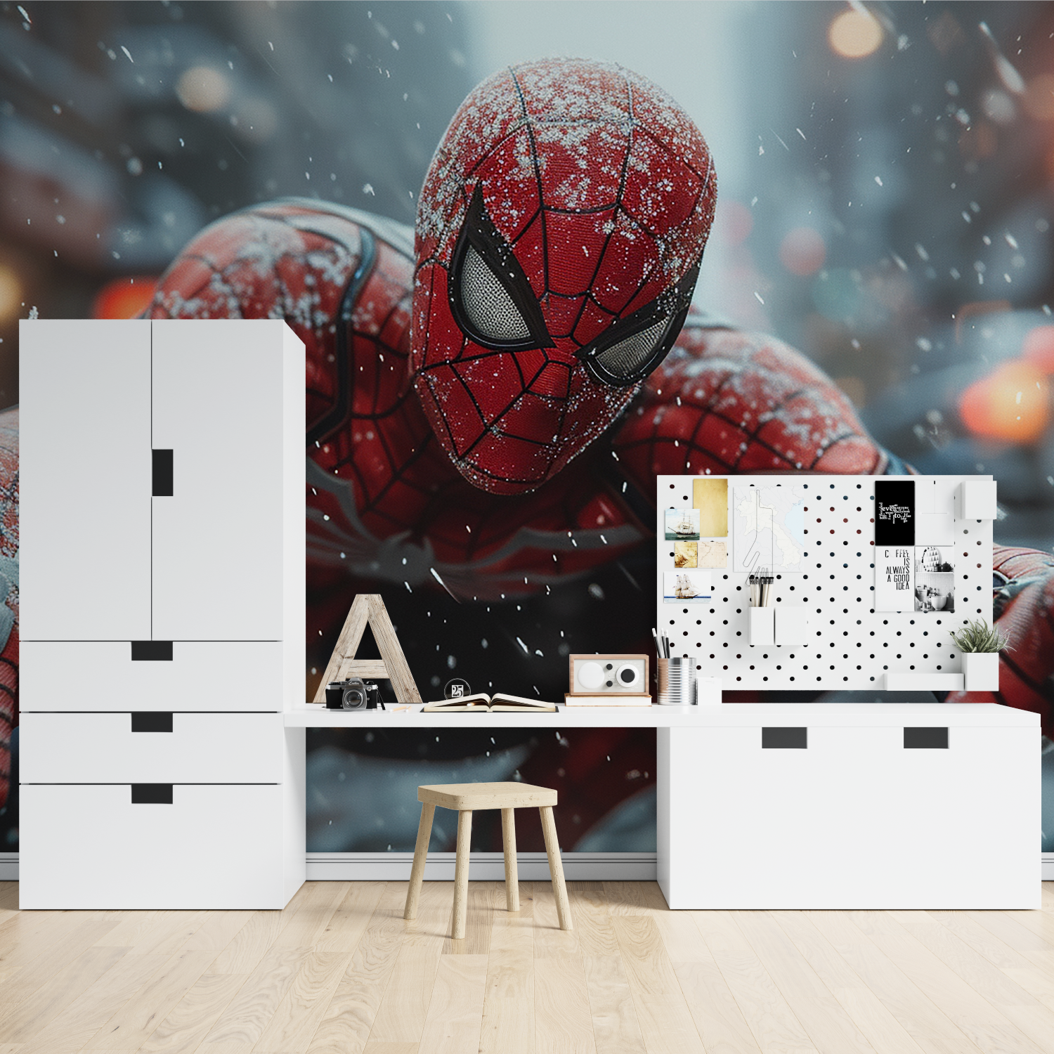 Spider-Man Snow Wallpaper | Murals Wallpaper