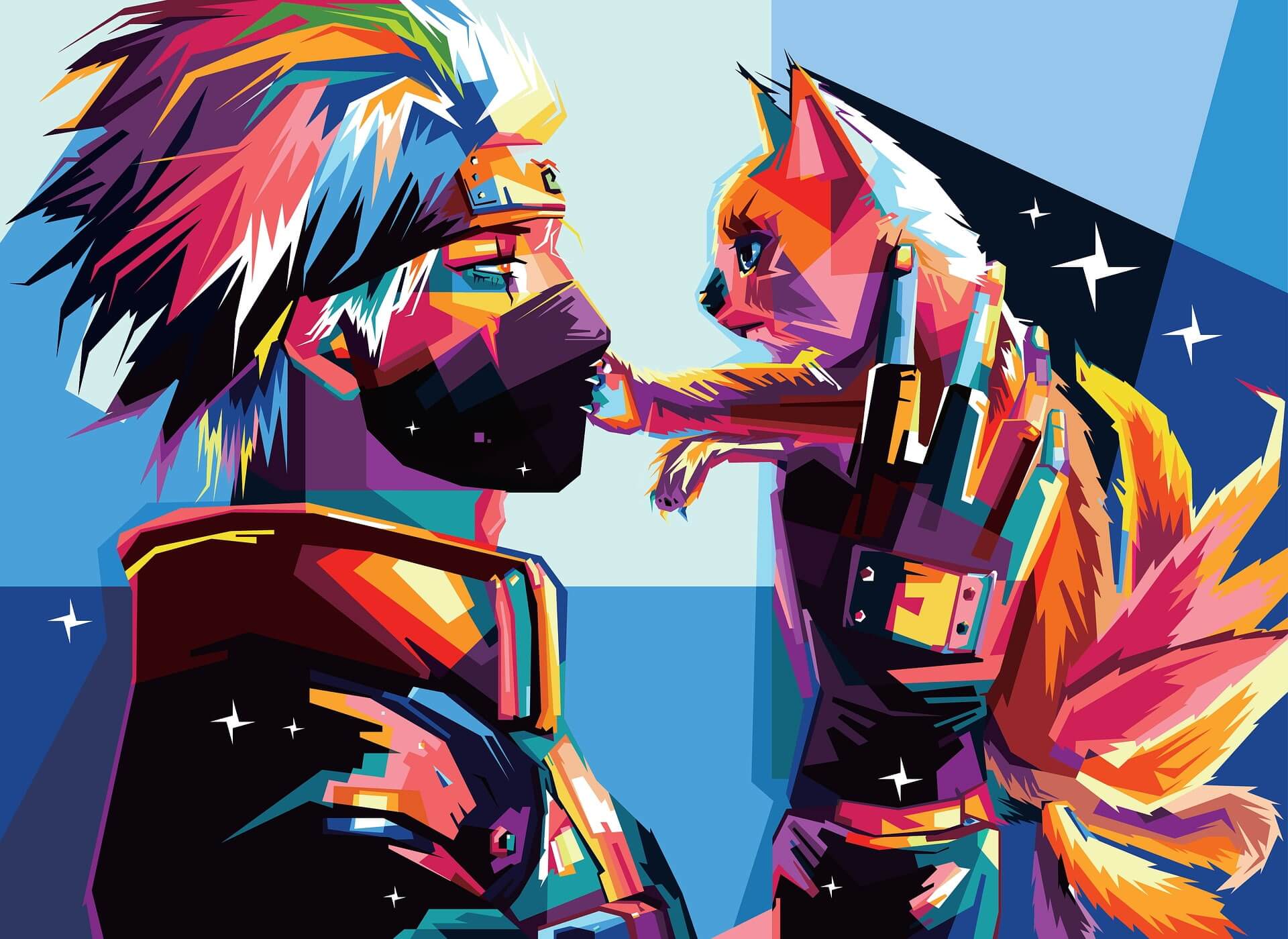 Naruto Multicolor Wallpaper | Murals Wallpaper