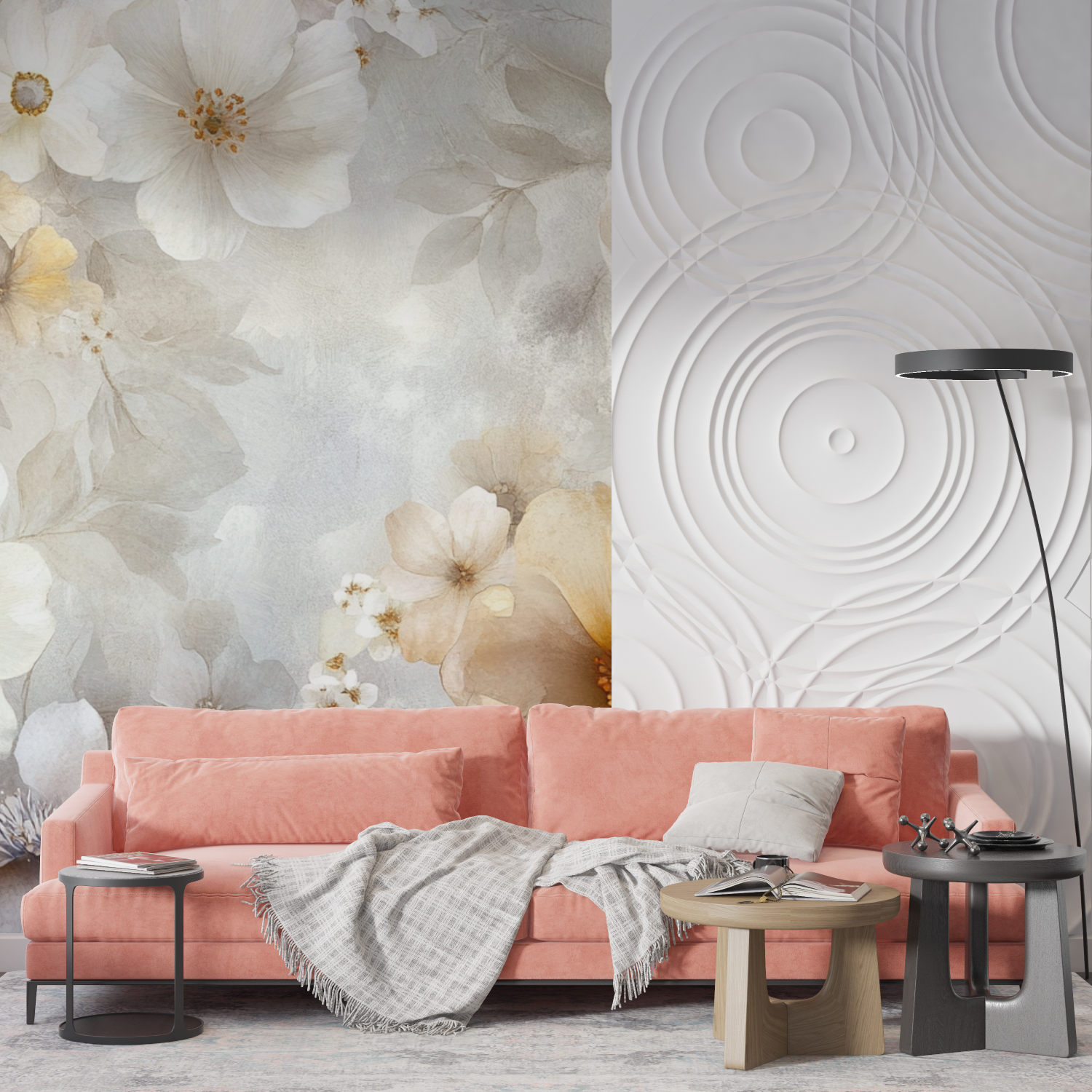 Elegant and Delicate Watercolor Flower Wallpaper | Murals Wallpaper